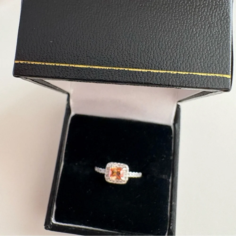 Bomb Party Kids Ring RBP5552K Smokey Topaz CZ Rhodium Plating